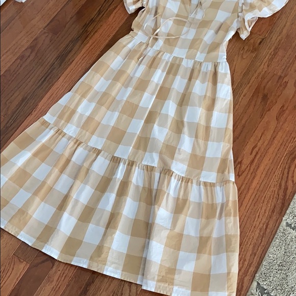 NWT Who What Wear Check Bell Sleeve Midi - Picture 6 of 12